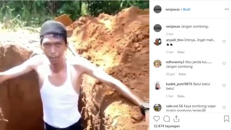 Pesan Penggali Kubur dari Liang Lahat, Viral!