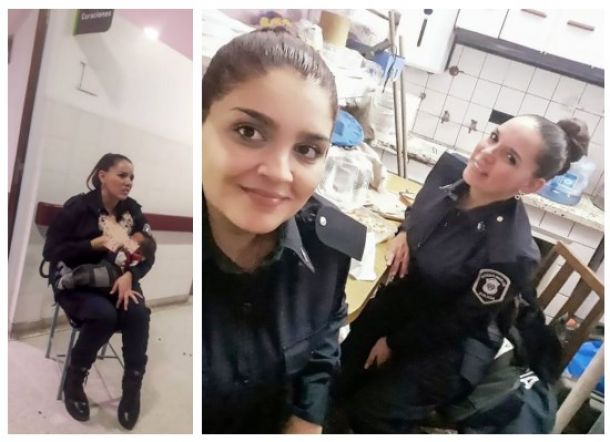 Polwan Cantik Ini Dipuji Usai Susui Bayi Gizi Buruk