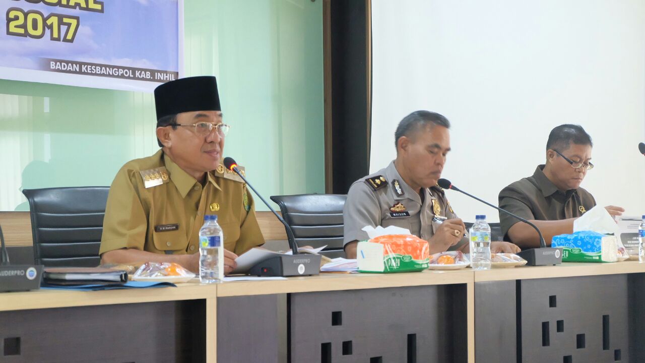 Bupati Inhil Pimpin Rakor Tim Terpadu Penanganan Konflik Sosial