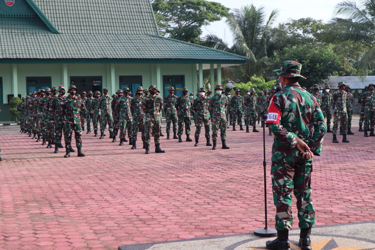 Sebelum Pembukaan TMMD ke-111, Kodim 0314/Inhil Gelar Apel Pengecekan