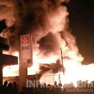 Kebakaran Pasar Pulau Sambu Guntung Hanguskan 113 Kios