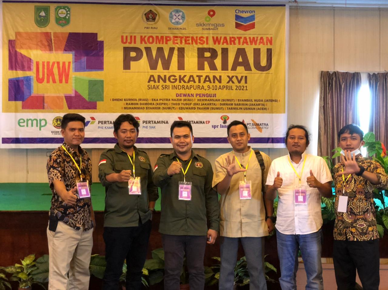 UKW ke-XVI, 6 Wartawan dari PWI Inhil Dinyatakan Berkompeten