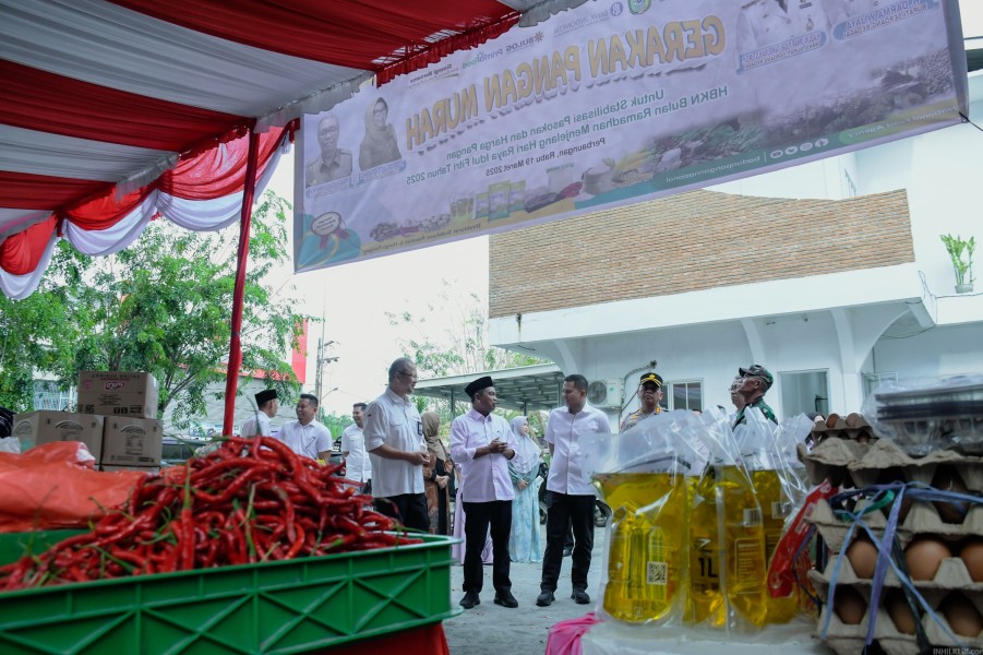 Bupati dan Wabup Sergai Tinjau Gerakan Pangan Murah
