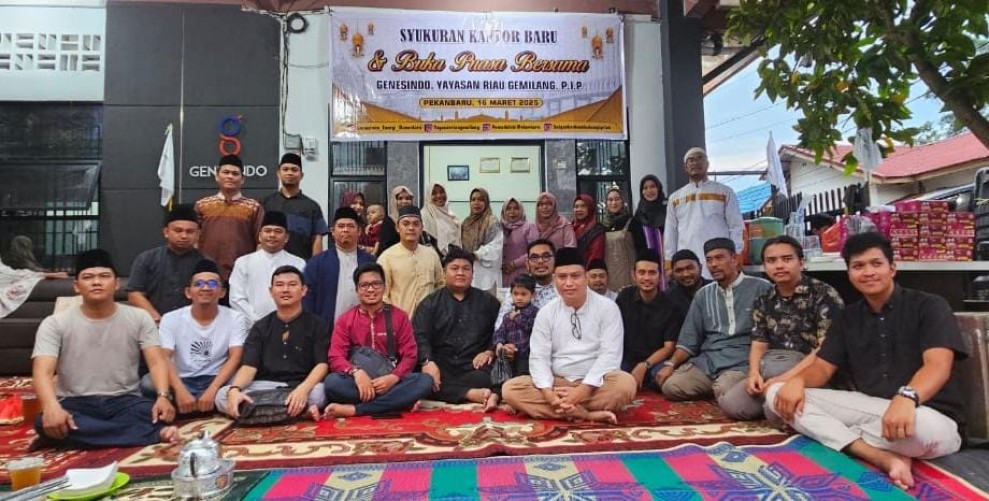 Meriah Syukuran Kantor Baru & Buka Puasa Bersama Genesindo, Yayasan Riau Gemilang New dan Pemuda Inhil Pekanbaru