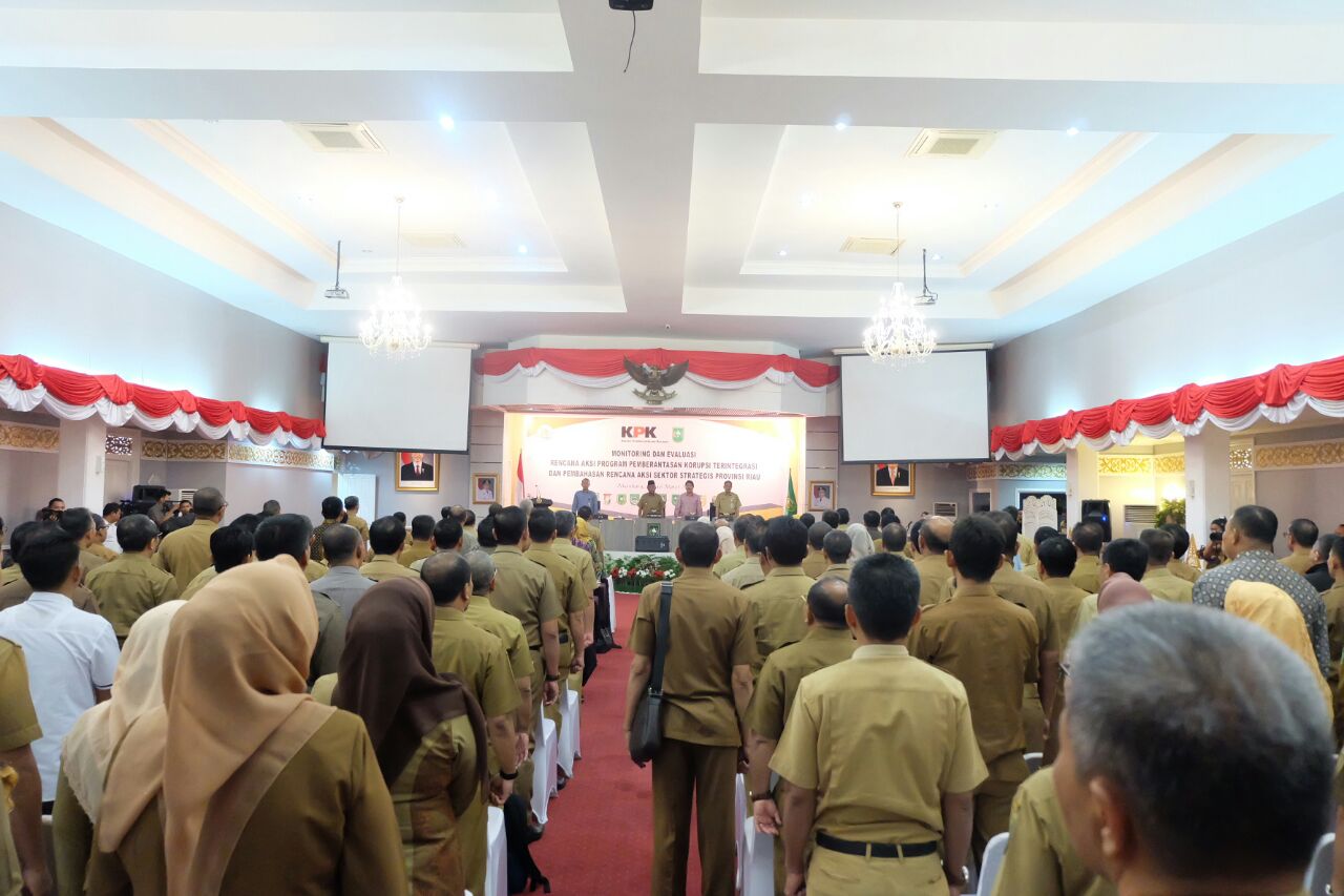 Sejumlah Pejabat Pemkab Inhil Ikuti Rakor Bersama KPK
