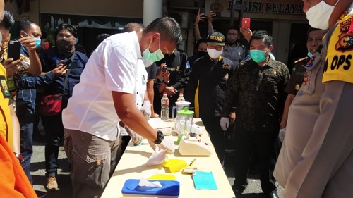 Polres Inhil Musnahkan 197,08 Gram Sabu dan 300 Butir Ekstasi