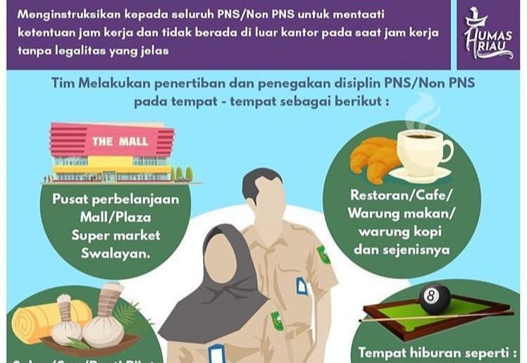 Keluarkan Surat Edaran, Pemprov Riau Akan Jaring ASN Bolos Jam Kerja