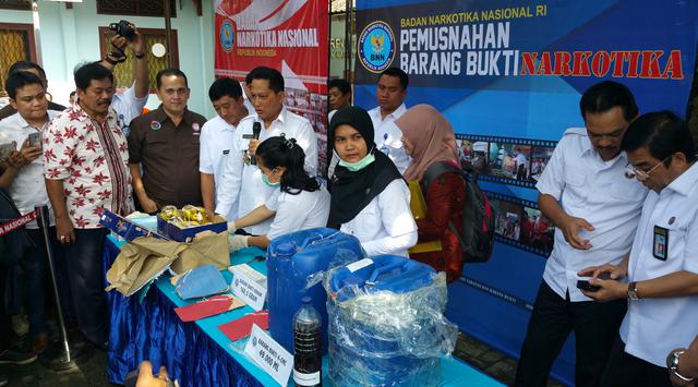 Cara BNN Musnahkan Narkoba Jenis Baru Blue Safir