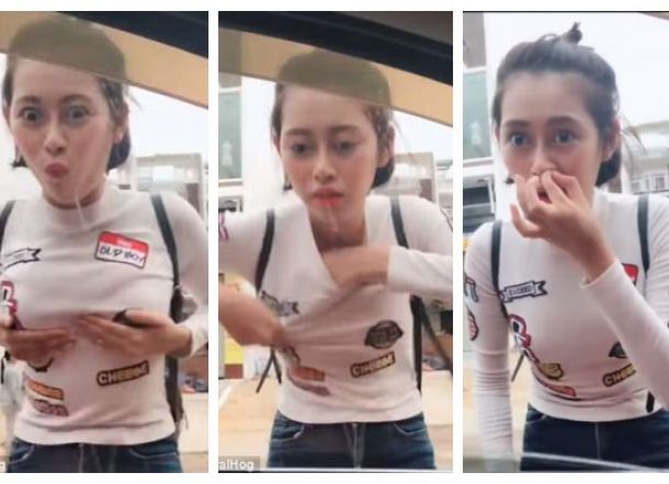 Lihat Malunya Wanita Ini Saat Kaca Mobil Dibuka, Ngakak...