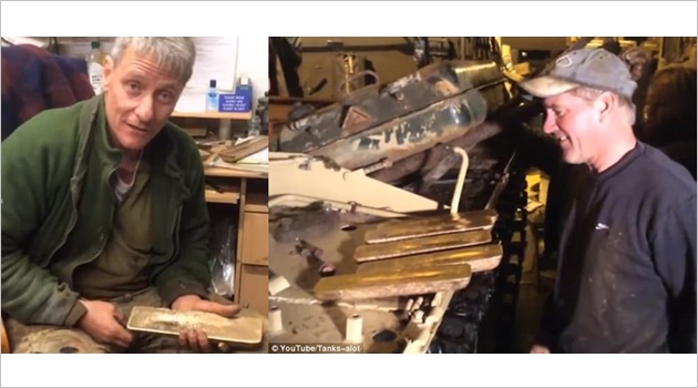 Mujur! Pria Ini Temukan Emas Batangan Di Dalam Tank Bekas