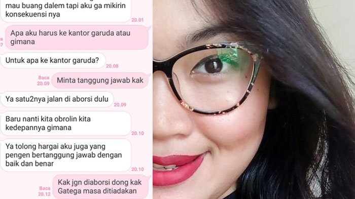 Ngaku Dihamili Pilot Garuda dan Disuruh Aborsi, Begini Nasib Wanita Ini Usai Posting Capture Percakapan di Medsos