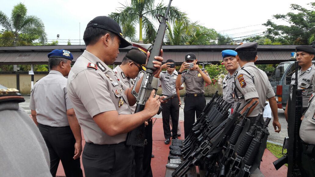 Polres Inhil Secara Berkala Lakukan Pemeriksaan Senpi