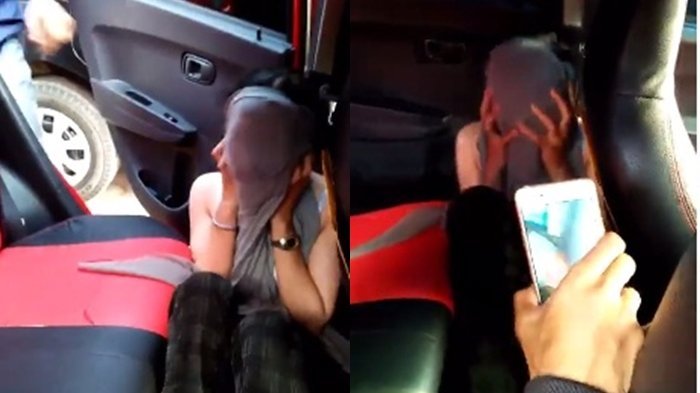 VIDEO: Hendak Mesum di Parkiran Kampus, Wanita Ini Digrebek Warga