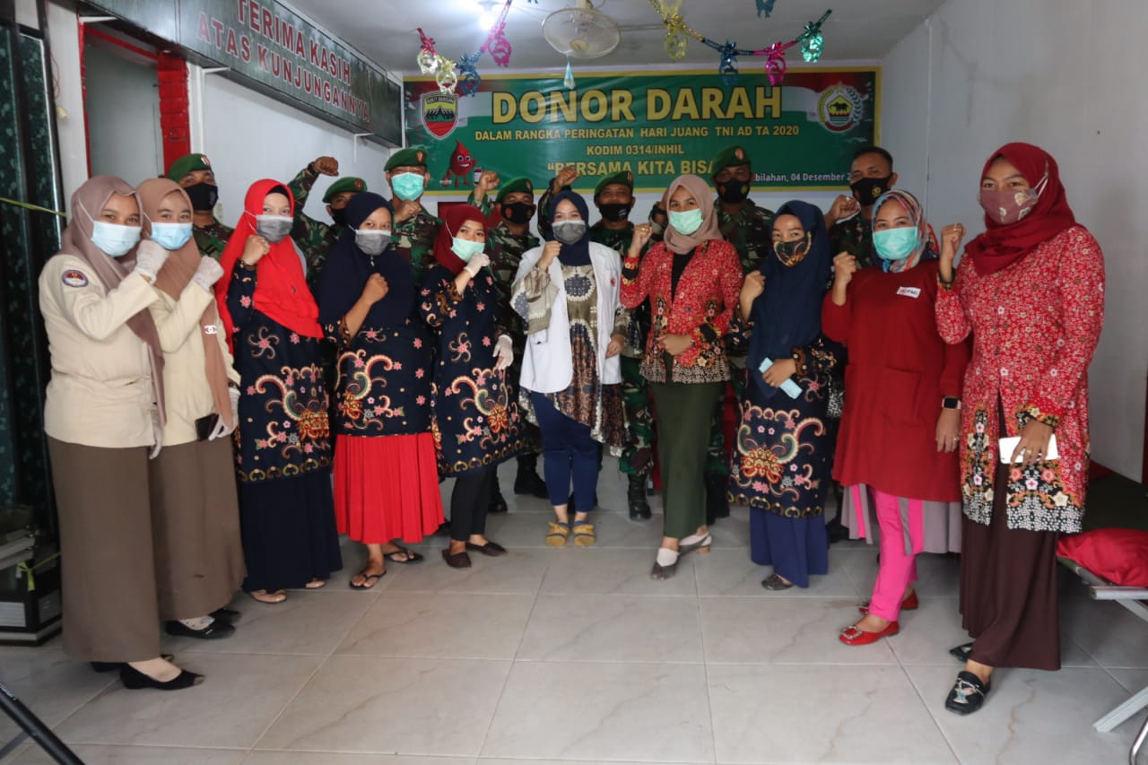 Peringati Hari Juang Kartika AD, Kodim 0314/Inhil Donor Darah