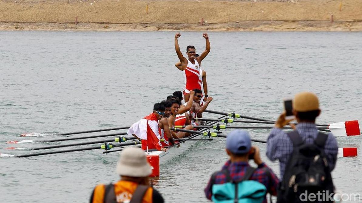 Teriakan Wakanda Iringi Tim Dayung Indonesia Raih Medali Emas