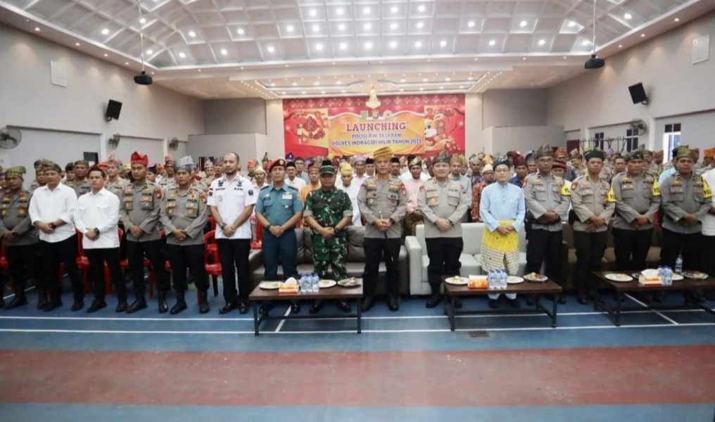 Pemkab Hadiri Launching 213 Polisi RW Jajaran Polres Inhil