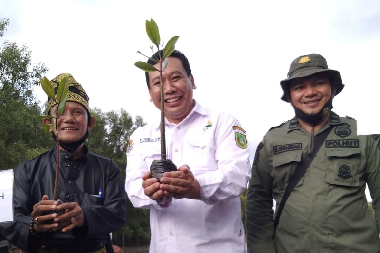 BPDASHL Indragiri Rokan KLHK Lakukan Program Padat Karya Mangrove di Inhil