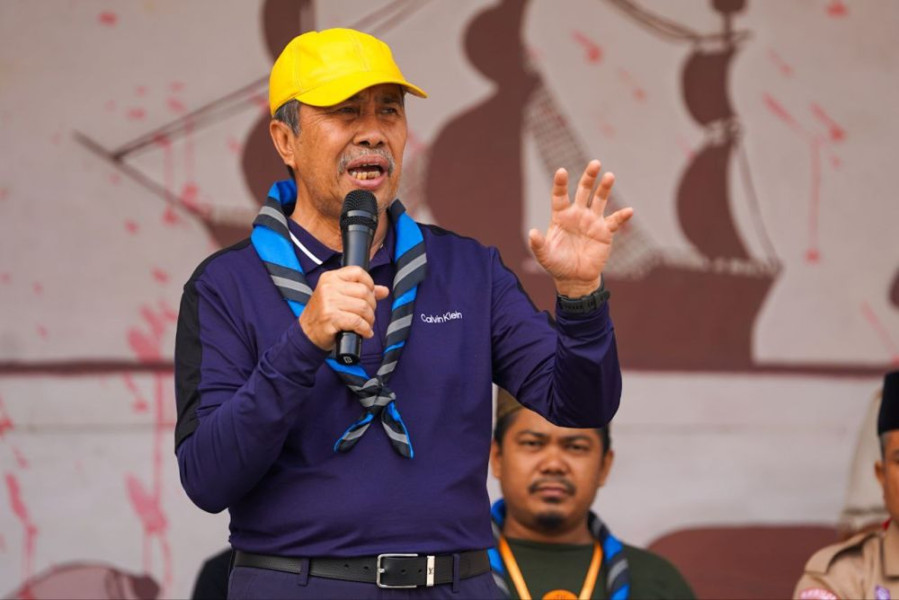 Gubernur Riau Beri Motivasi Untuk Peserta Perkemahan Akbar