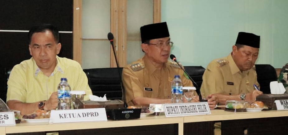 Bupati Inhil Sarankan Desa Dirikan Posko Karhutla dan Beli Peralatan Pemadam
