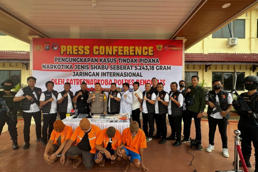 Polisi Tangkap Empat Pengedar Sabu Jaringan Internasional di Bengkalis Riau