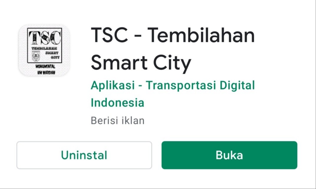 Aplikasi TSC bisa di download di playstore