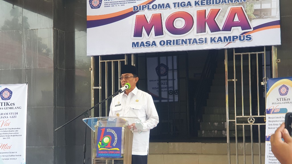 Bupati Inhil, HM Wardan saat menyampaikan sambutan.